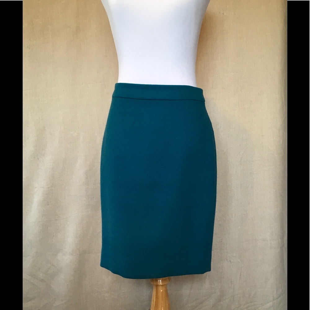 J Crew No 2 Teal Pencil Skirt