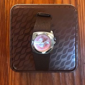 Brown and pink Fossil Watch