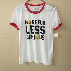 "More Fun Less Serious" Emoji T-shirt