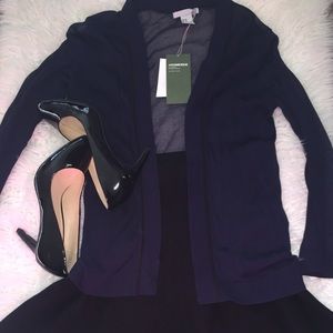 Thin and light navy blue cardigan