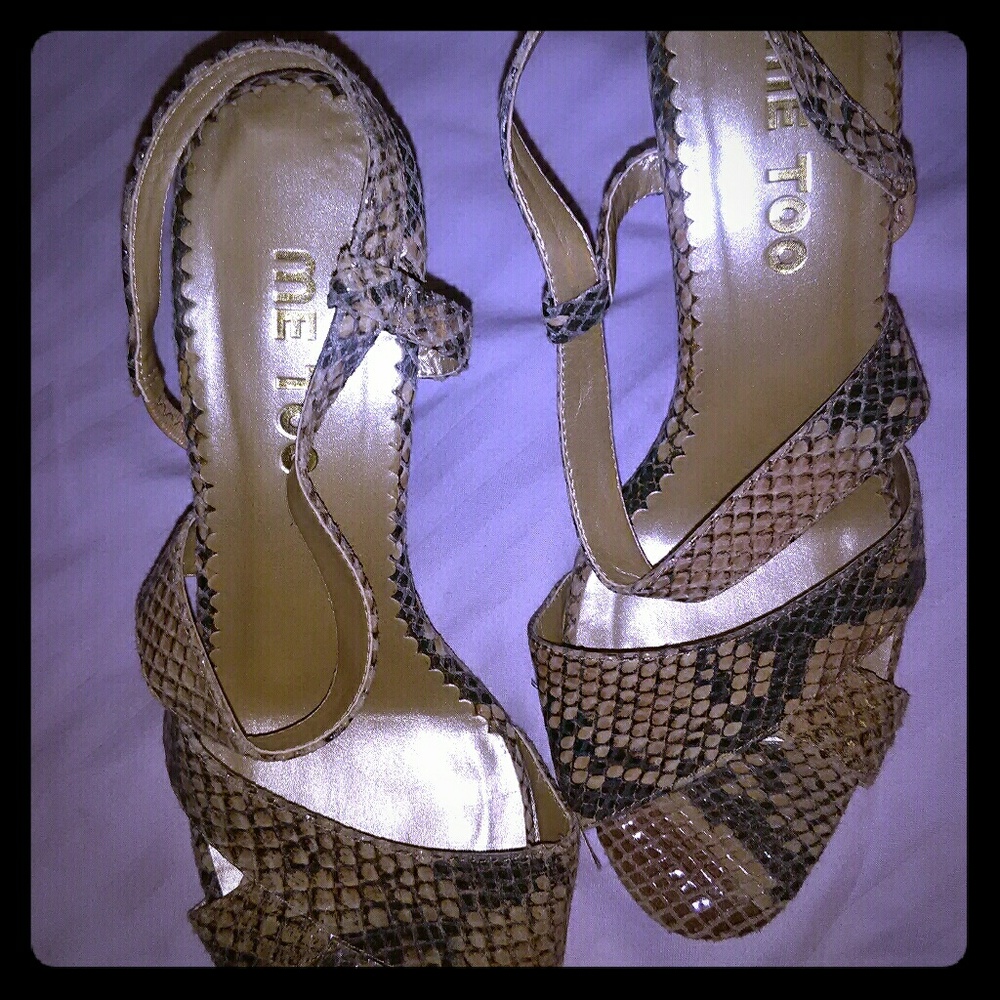 Me Too Snake Skin Pumps worn once!