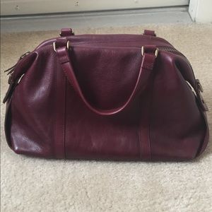 Madewell Glasgow Satchel in Dark Cabernet