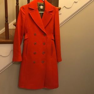 Orange JCrew coat