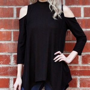Cold Shoulder Long Sleeve (SHEER)