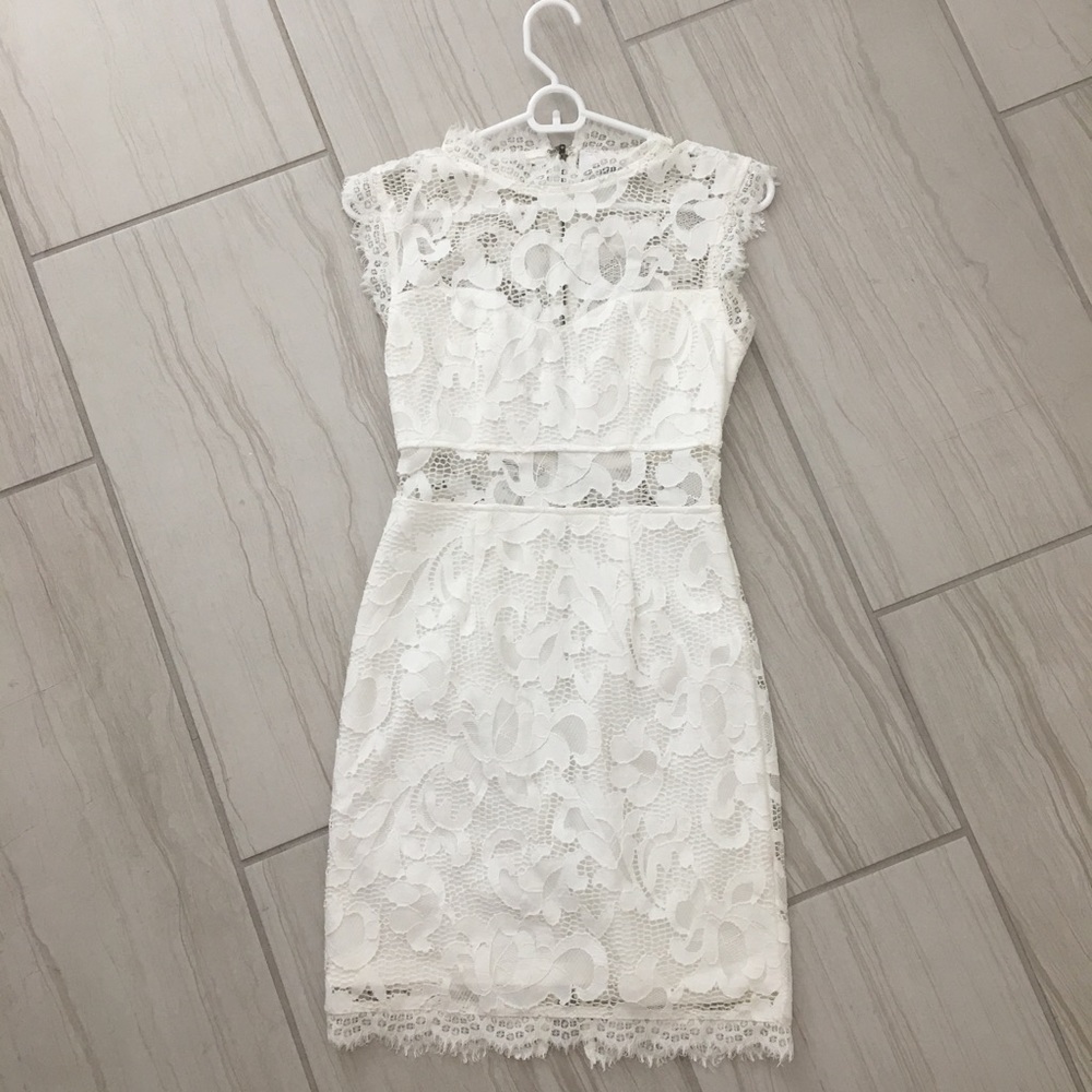 Kaitlyn white lace dress