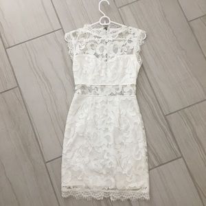 Kaitlyn white lace dress