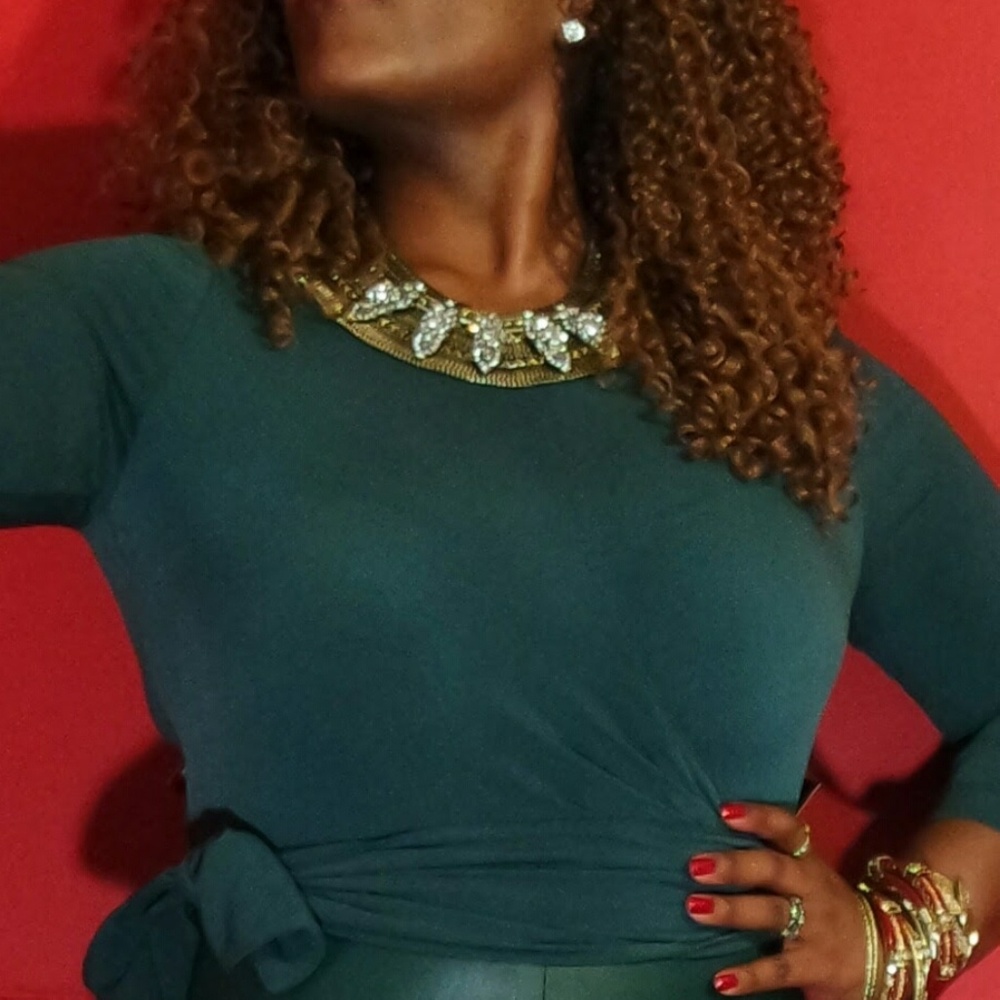 Diamond & Gold Bibb Necklace - Statement Piece!