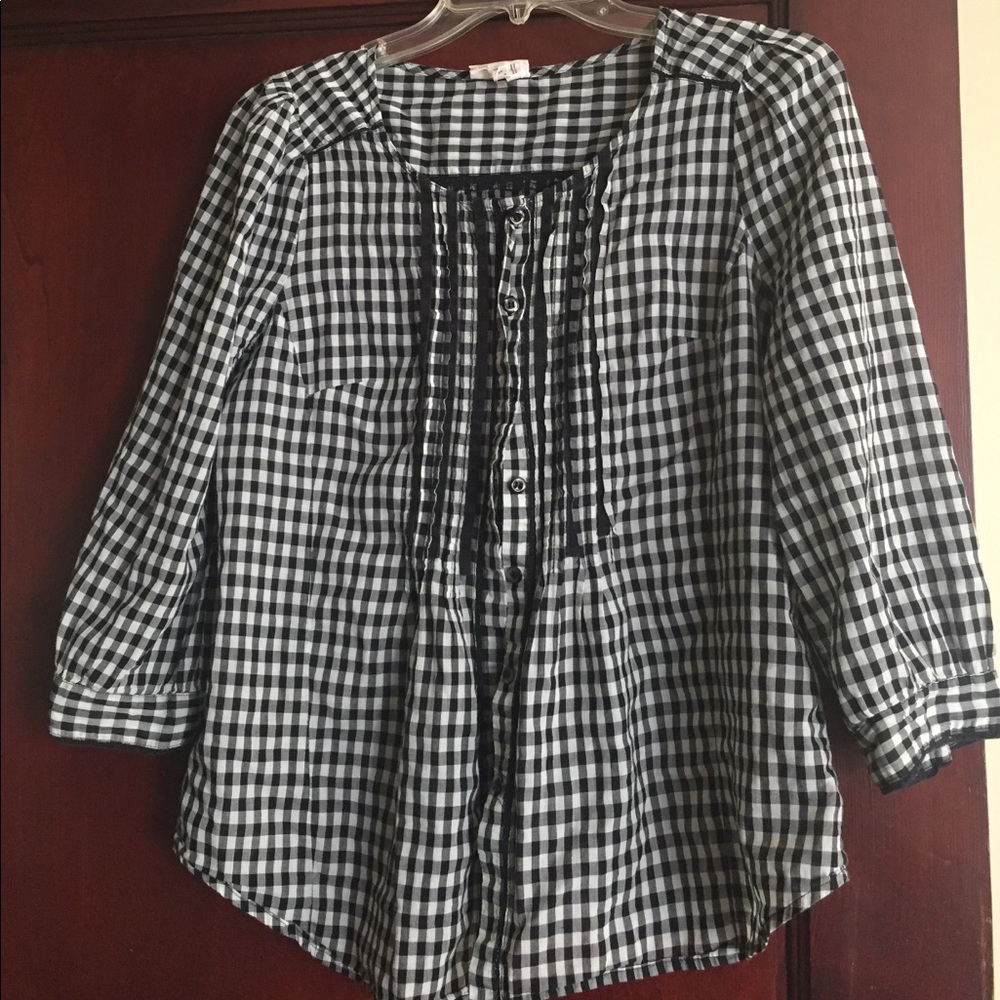 Anthropologie Meadow Rue Boho Gingham Top