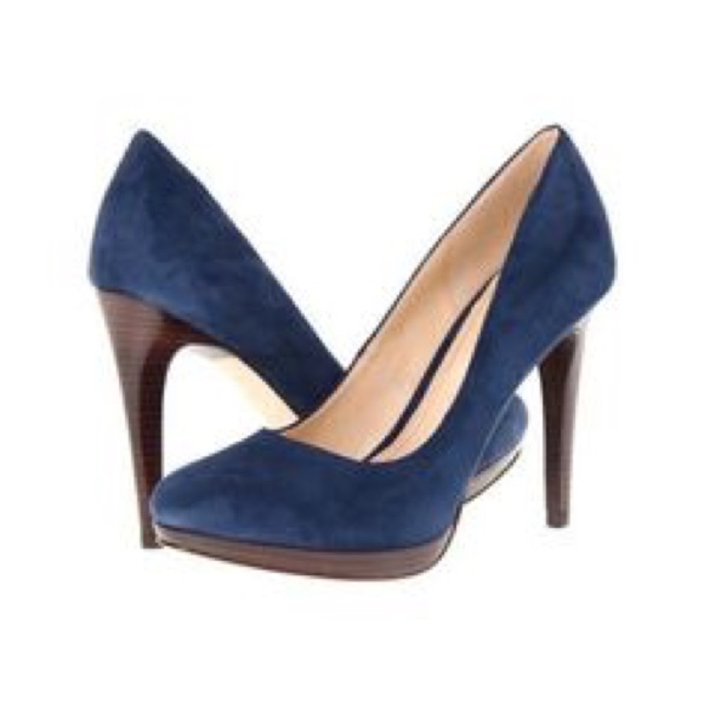 Cole Haan Blue Suede Pump