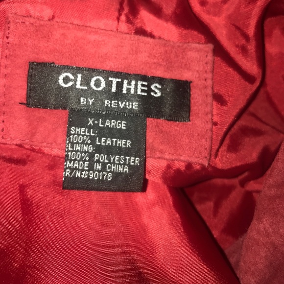 Leather red coat - Picture 3 of 3