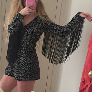 H&M x Coachella retro fringe sleeve romper