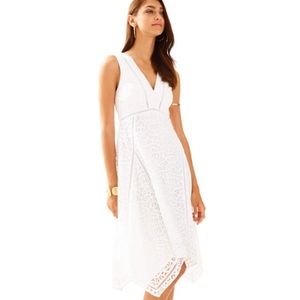 Gorgeous White Lilly Pulitzer Midi Dress