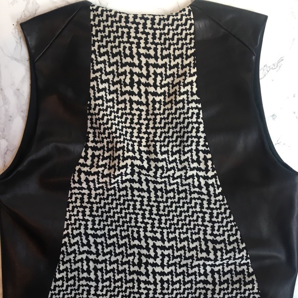 rag & bone leather-paneled silk top - Picture 3 of 4