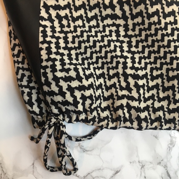 rag & bone leather-paneled silk top - Picture 4 of 4