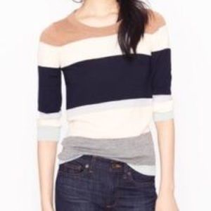 J. Crew Merino Wool Tippi Sweater Colorblock Small