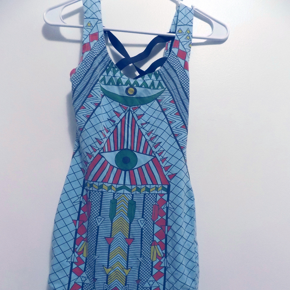 AKIRA Illuminati Eye Bodycon Dress