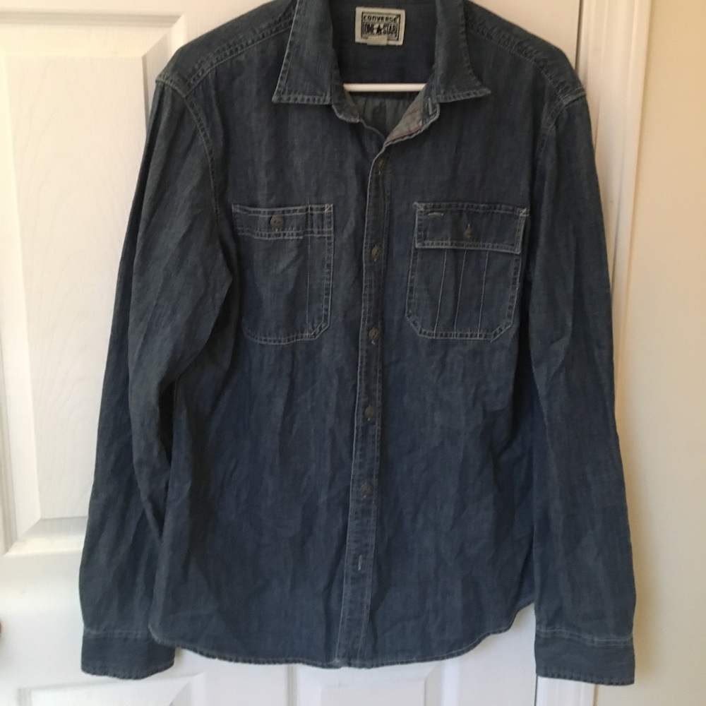 Like new converse jean button down