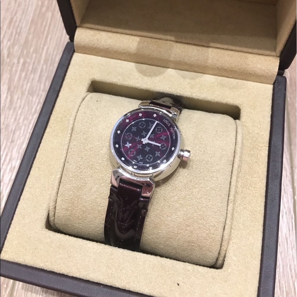 Louis Vuitton Tambour Diamond Watch Authentic