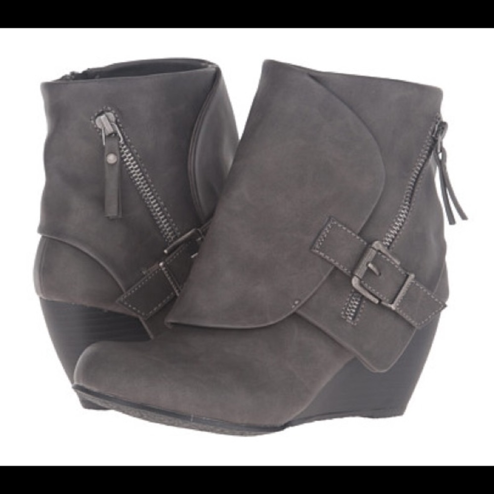 Blowfish Grey Suede Bootie