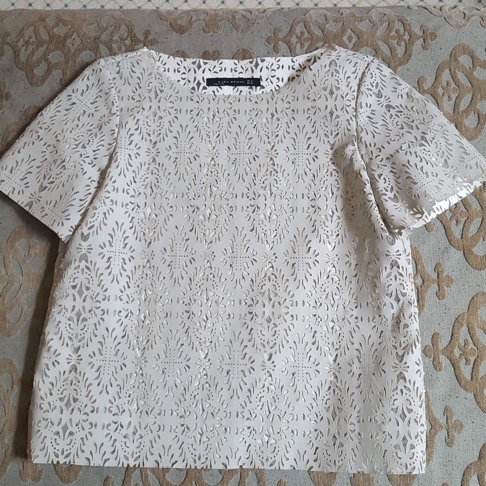 Zara Leather Laser cut top