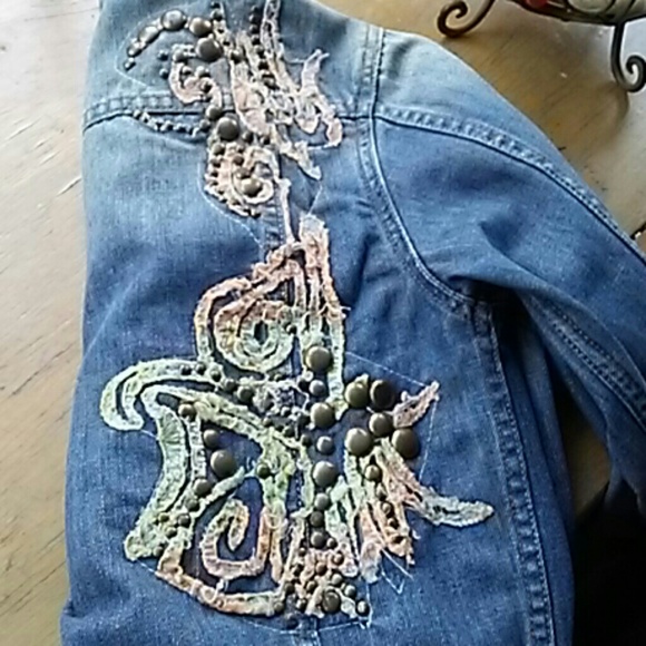 Embellished denim jacket - Picture 1 of 3