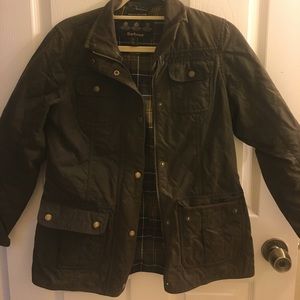 Barbour Quilted wax Jacket Dark Green