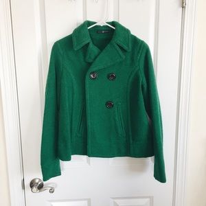 Green Wool Gap Peacoat