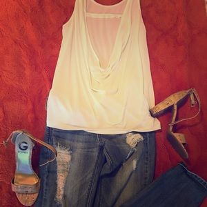 Vestique low back top