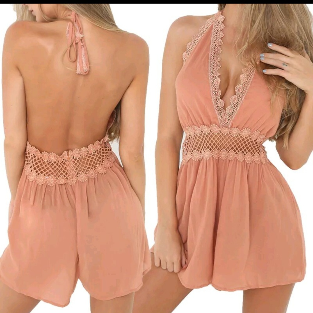 Plunge playsuit.