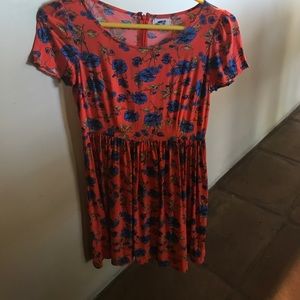 Blue and orange dress