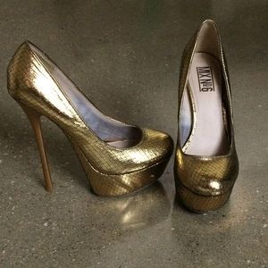 Gold Metallic Heels