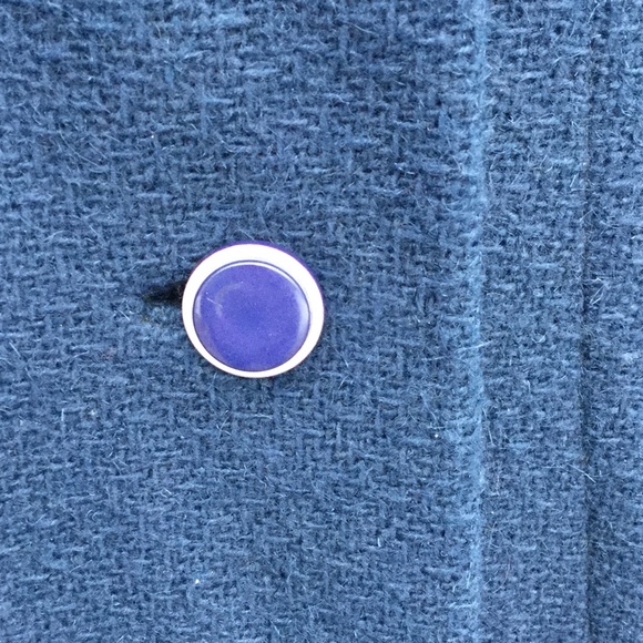 VINTAGE BLUE Wool COAT OOAK Sweet - Picture 8 of 16