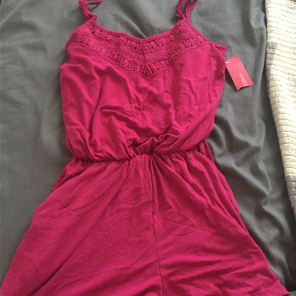Hot pink romper