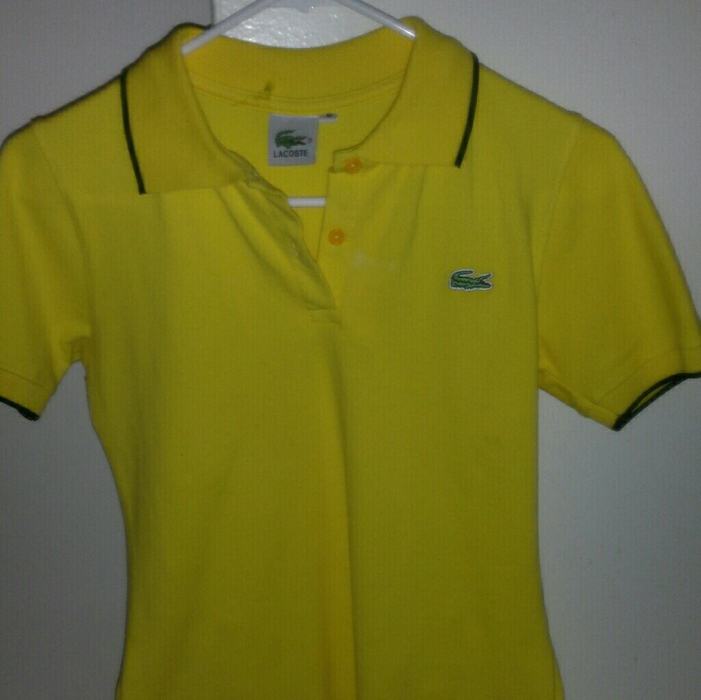 Yellow lacoste top