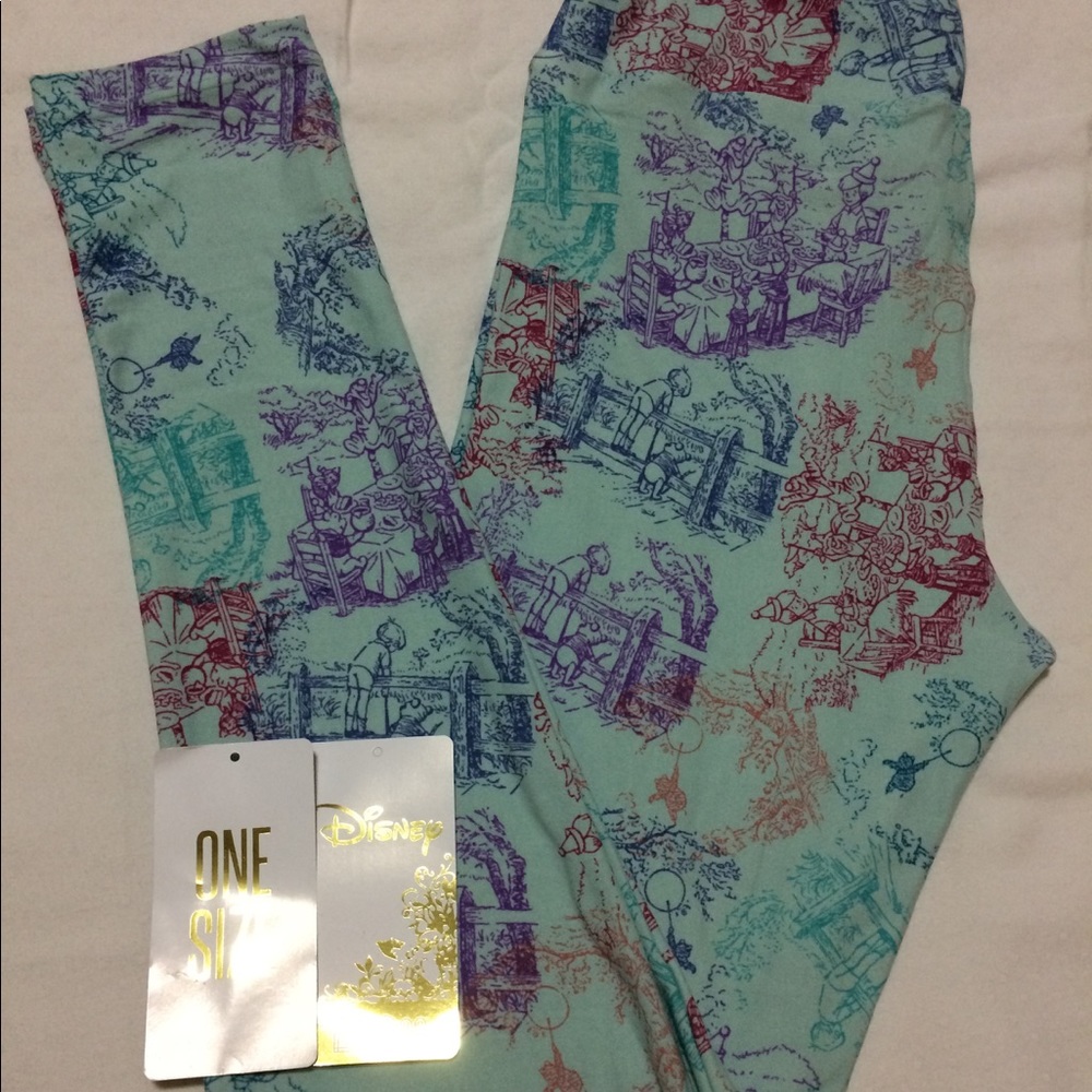 BNWT Lularoe Disney OS Leggings - Storybook Pooh