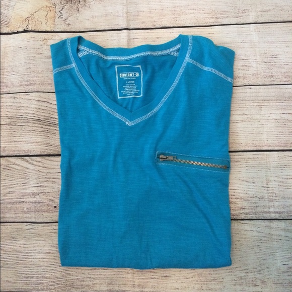 Dikotomy-Co. NWOT Men's V-neck T-shirt XL Blue - Picture 1 of 4