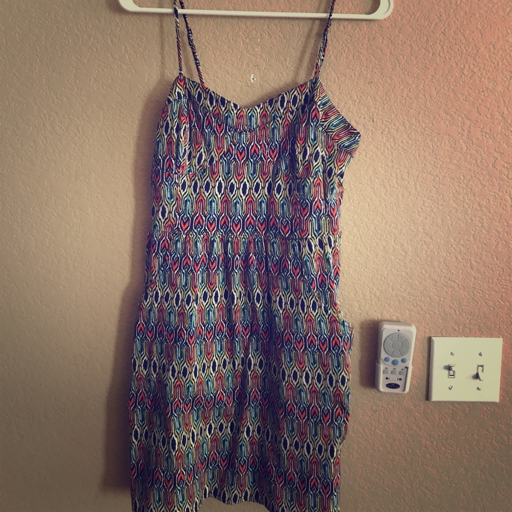 Bright colored linen dress