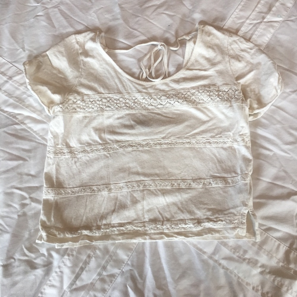 Cream crop top