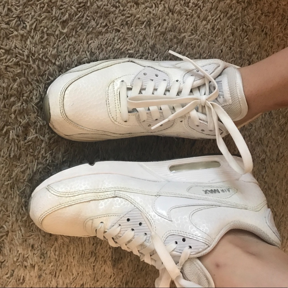 Air Max 90 white embossed