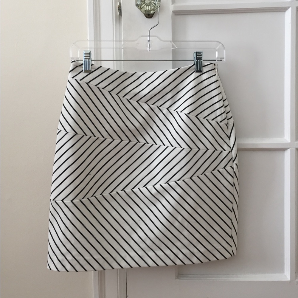 Cynthia Steffe banded stripe skirt