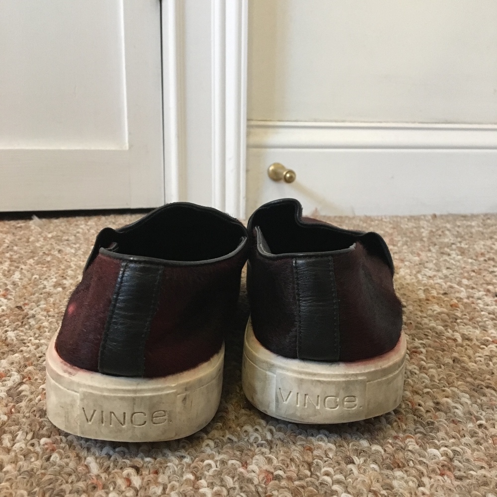 VINCE Oxblood Calf Hair Loafer-Sneaker Sz 8 - Picture 4 of 6