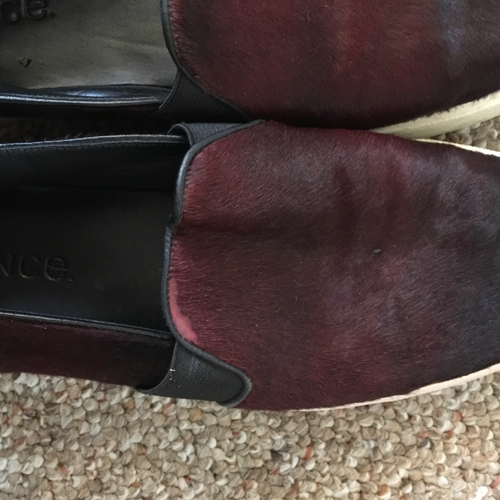 VINCE Oxblood Calf Hair Loafer-Sneaker Sz 8 - Picture 2 of 6