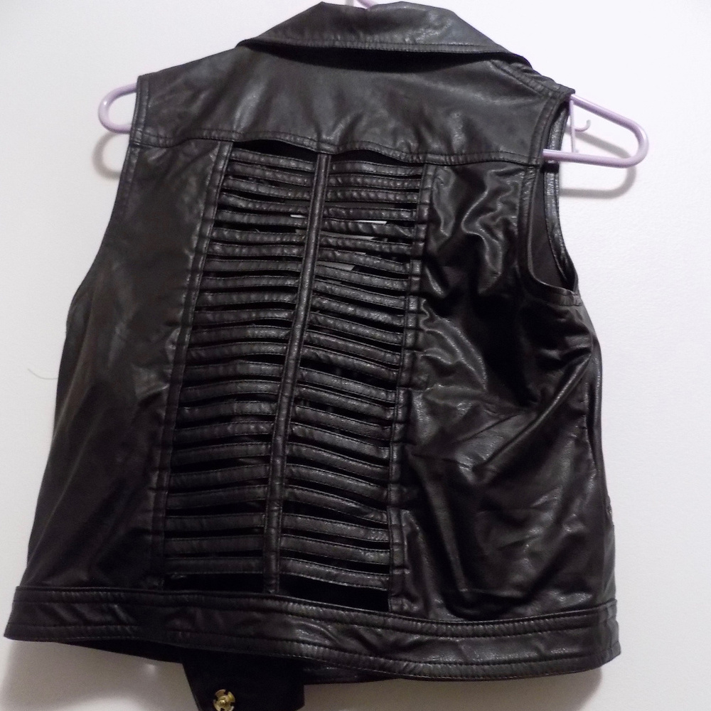 NWOT Bondage Faux Leather Studded Motorcyle Vest