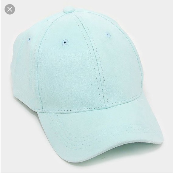 Accessories - NEW • faux suede mint baseball cap Accessories - NEW • faux suede mint baseball cap