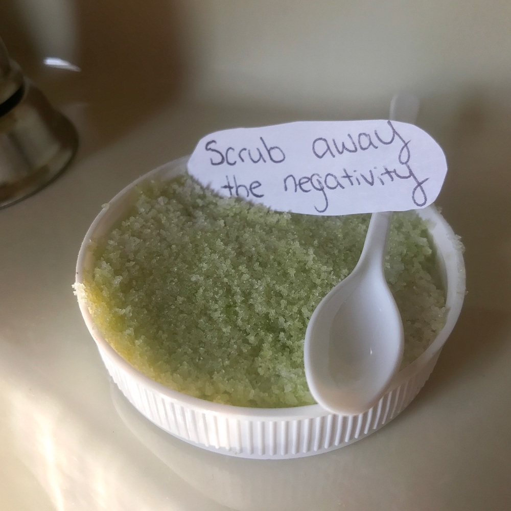 Peppermint sea salt scrub