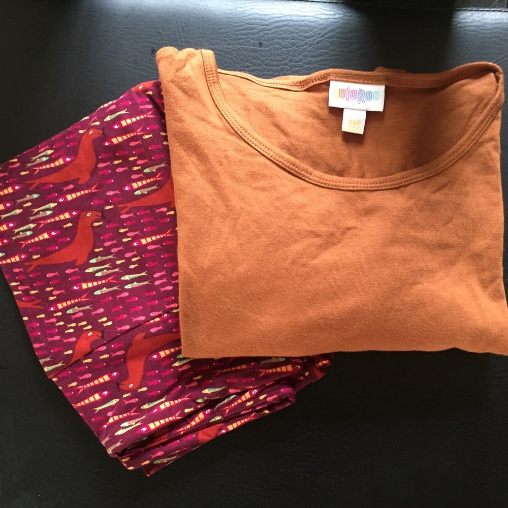 LuLaRoe Outfit BNWT OS leggings XXS Irma (modal!)