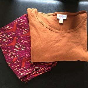 LuLaRoe Outfit BNWT OS leggings XXS Irma (modal!)