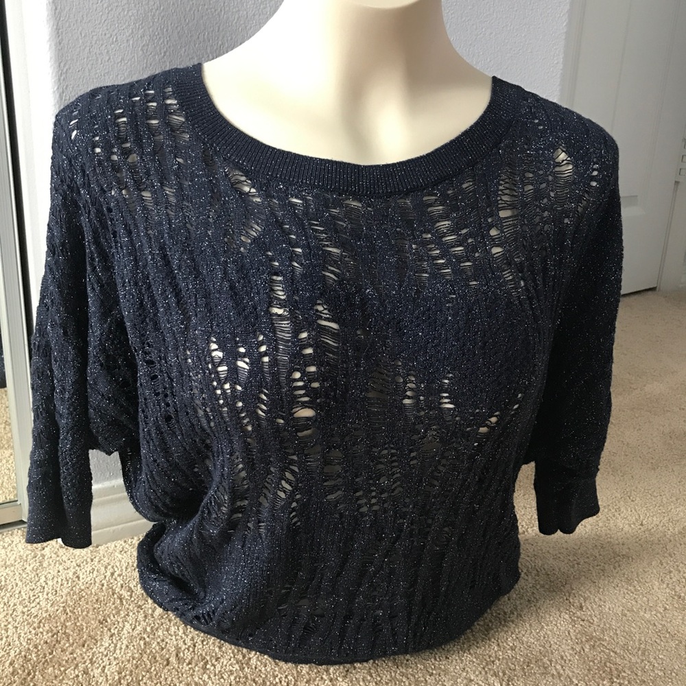 GUC Express navy blue knit top S