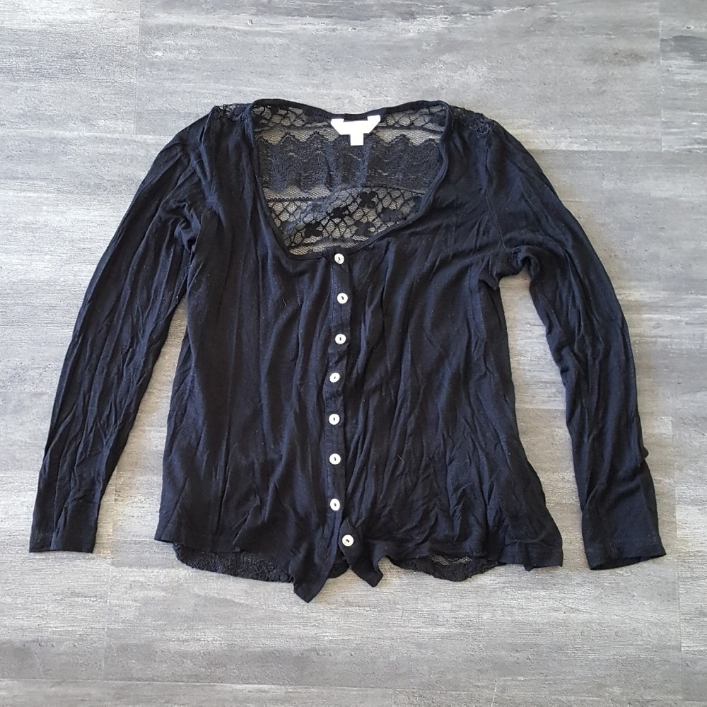 Black Back Laced Charlie Long Sleeve
