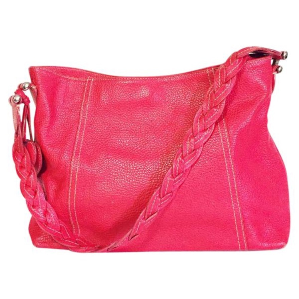 Red leather Roberta Gandolfi satchel tote